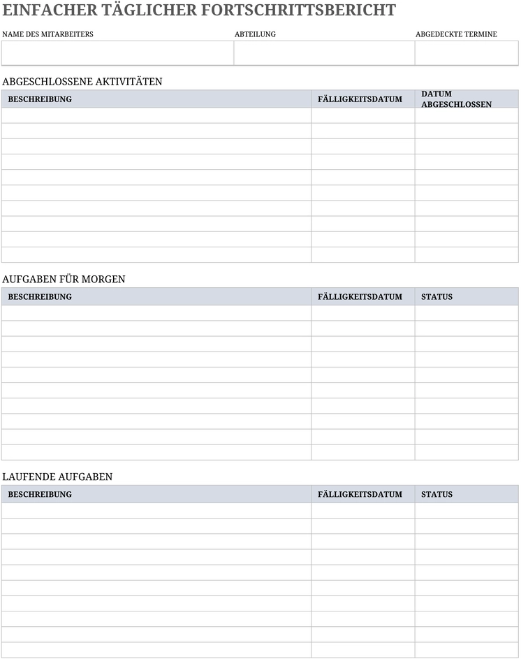 excel-vorlage-fuer-einfachen-taeglichen-fortschrittsbericht