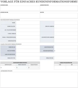 excel-vorlage-fuer-einfaches-kundeninformationsformular