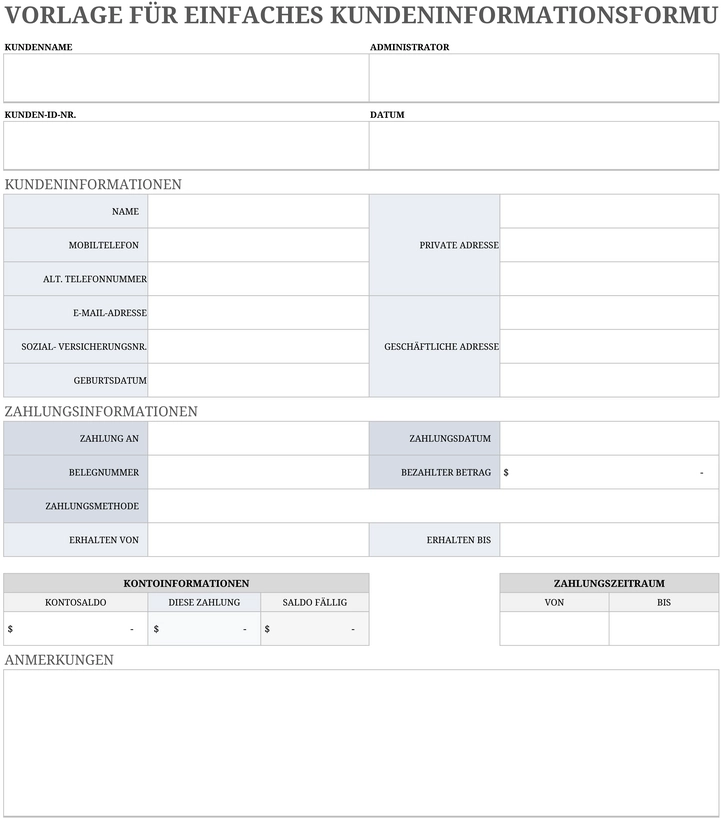 excel-vorlage-fuer-einfaches-kundeninformationsformular