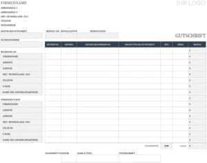 excel-vorlage-fuer-gutschriften-professionell-uebersichtlich