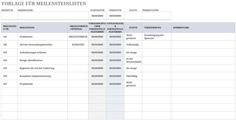 excel-vorlage-fuer-meilensteinlisten-zur-projektplanung