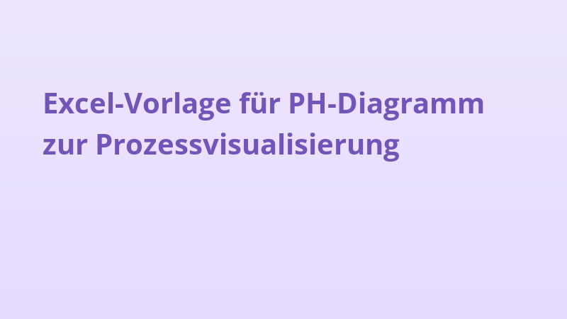 Excel-Vorlage für PH-Diagramm zur Prozessvisualisierung