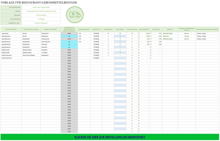 excel-vorlage-fuer-restaurant-lebensmittelbestand