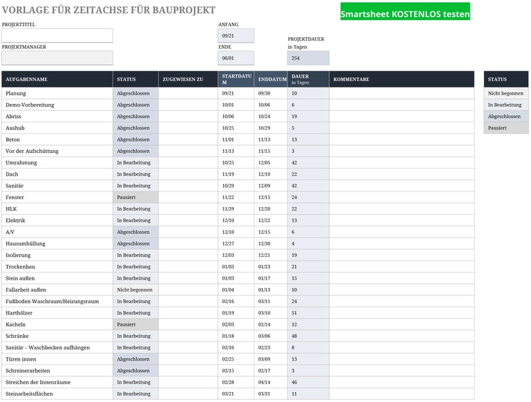 excel-vorlage-fuer-zeitschiene-eines-bauprojekts