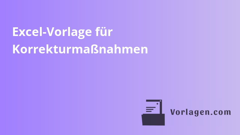 Excel-Vorlage für Korrekturmaßnahmen