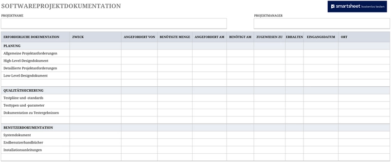 excel-vorlage-softwareprojektdokumentation-planung-qualitaetssicherung-benutzerdokumentation
