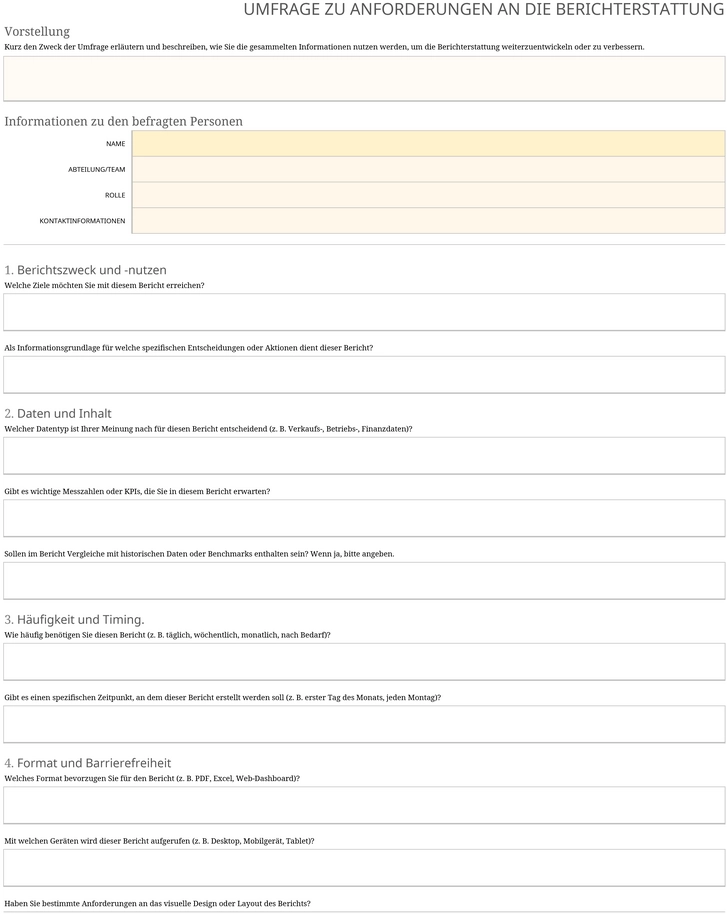 excel-vorlage-umfrage-anforderungen-berichterstattung
