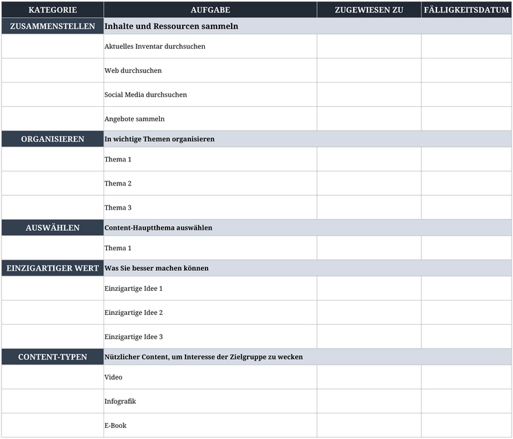 excel-vorlage-zur-content-curation-fuer-effektive-inhaltsorganisation