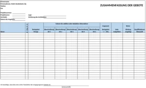 excel-vorlage-zusammenfassung-der-gebote-in-bauprojekten