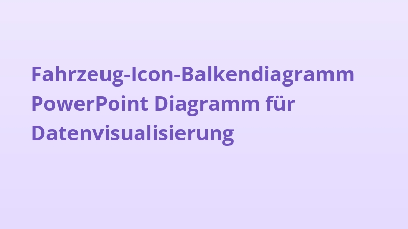 Fahrzeug-Icon-Balkendiagramm PowerPoint Diagramm für Datenvisualisierung