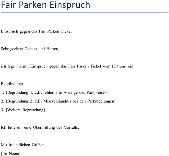 fair-parken-einspruch-vorlage-fuer-einspruchserstellung
