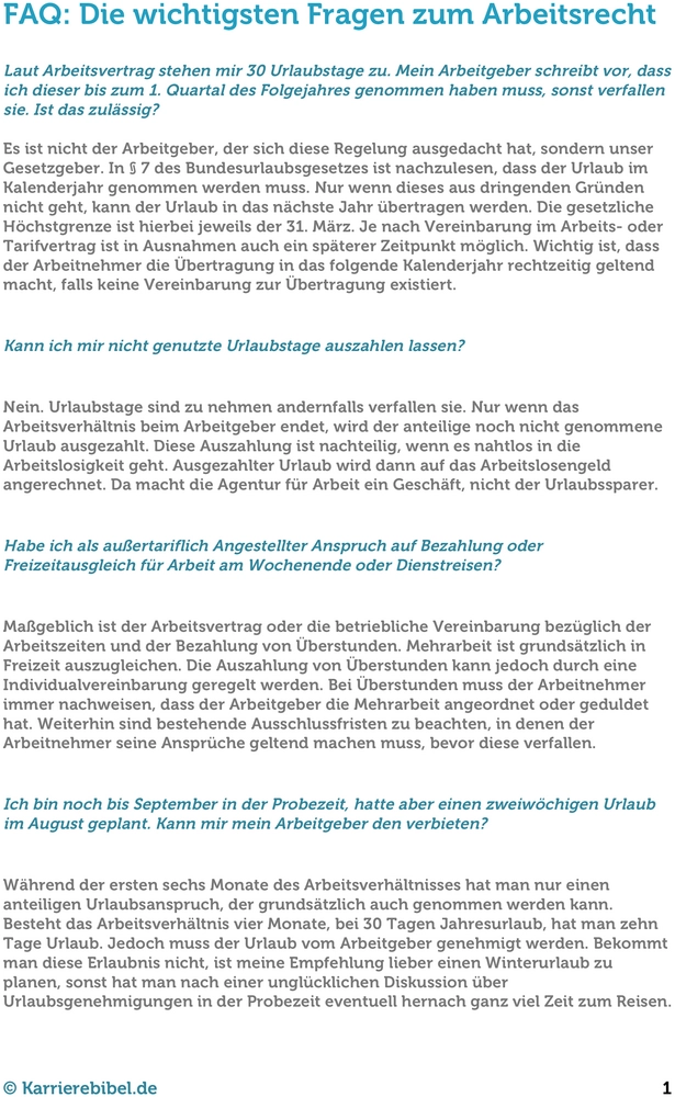 faq-vorlage-zum-arbeitsrecht
