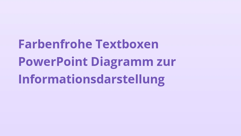 Farbenfrohe Textboxen PowerPoint Diagramm zur Informationsdarstellung