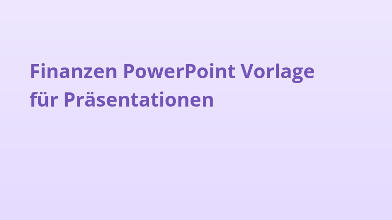 Finanzen PowerPoint Vorlage für Präsentationen