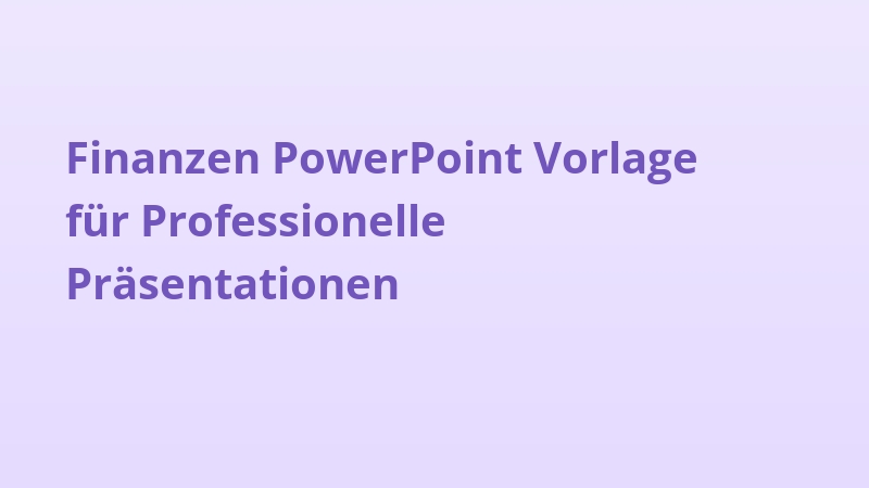 Finanzen PowerPoint Vorlage für Professionelle Präsentationen