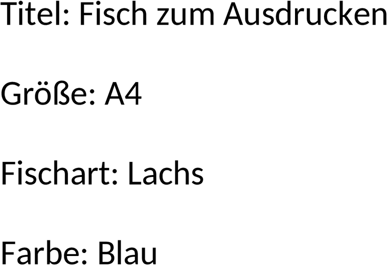 Fisch-Malvorlage als Word-Dokument
