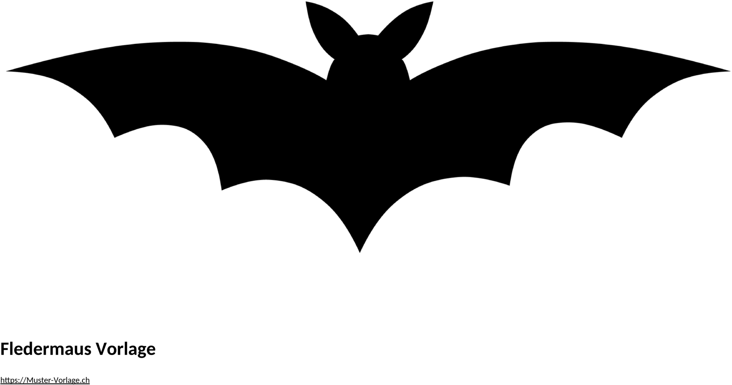 Word-Vorlage: Fledermaus Bastelprojekt