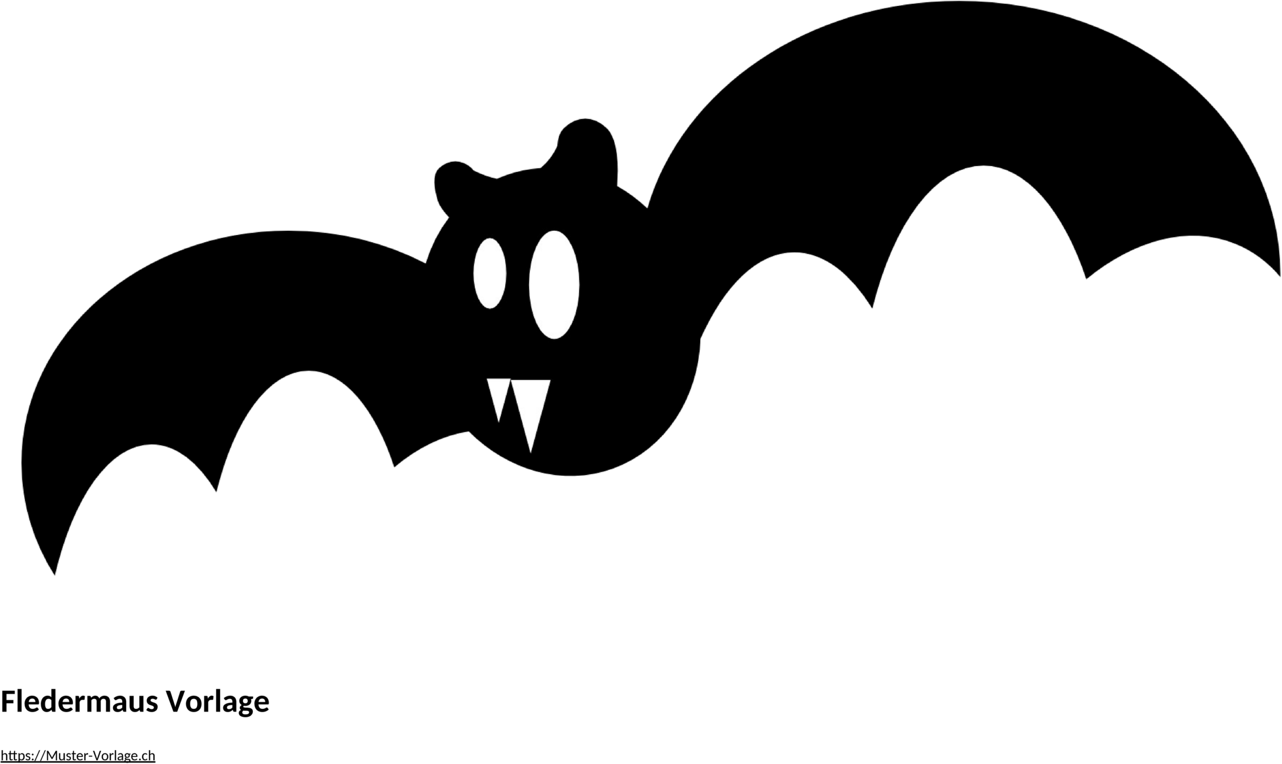 Fledermaus Bastelvorlage in Word