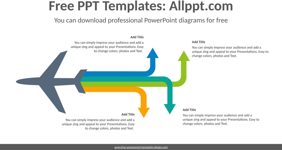 flugzeug-gebogene-pfeile-powerpoint-diagramm-vorlage.png