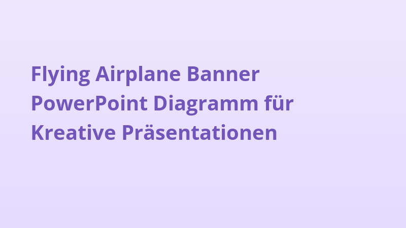 Flying Airplane Banner PowerPoint Diagramm für Kreative Präsentationen