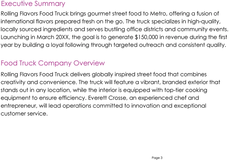 food-truck-business-plan-vorlage