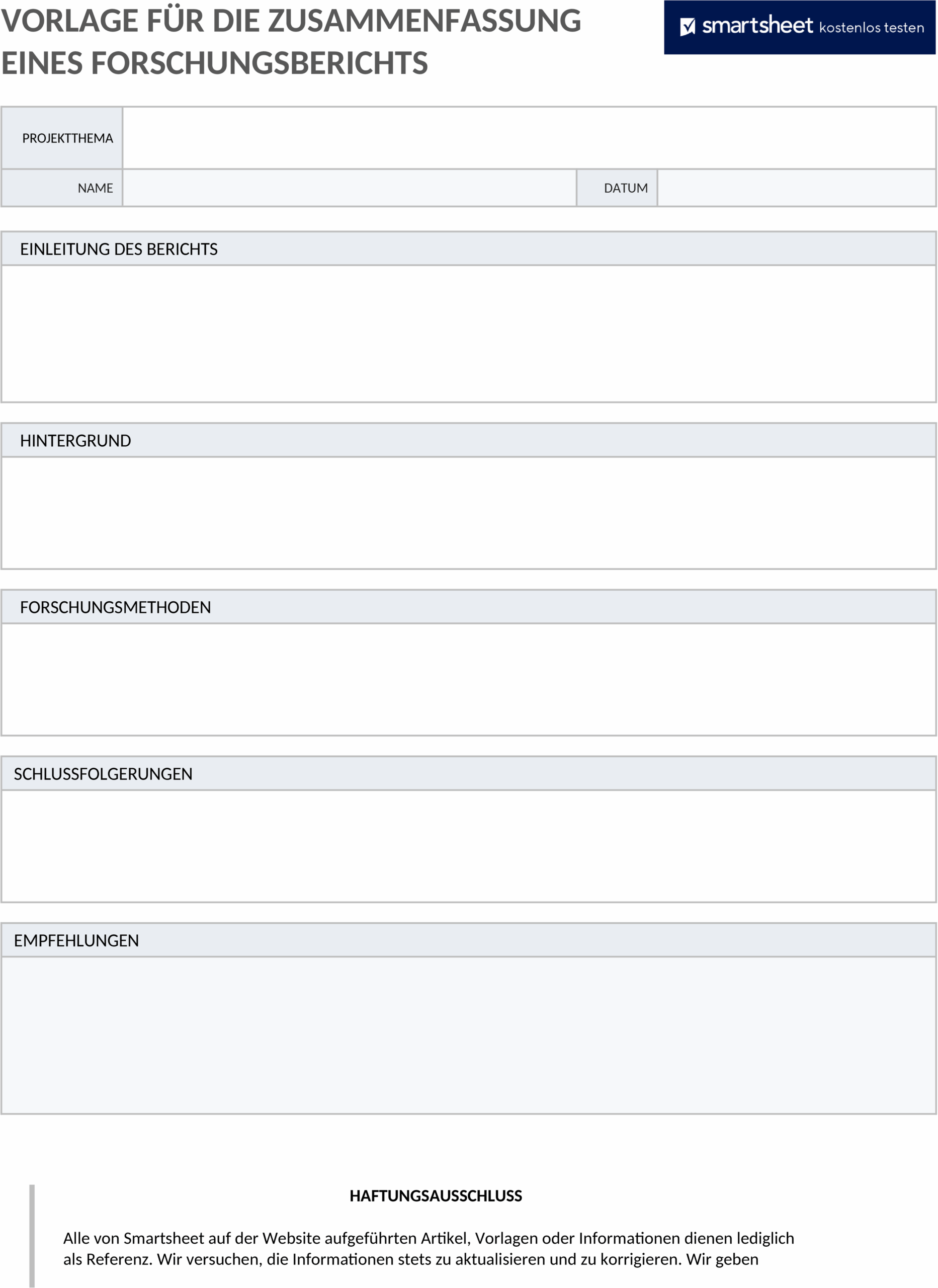 Forschungsbericht Executive Summary Word Vorlage
