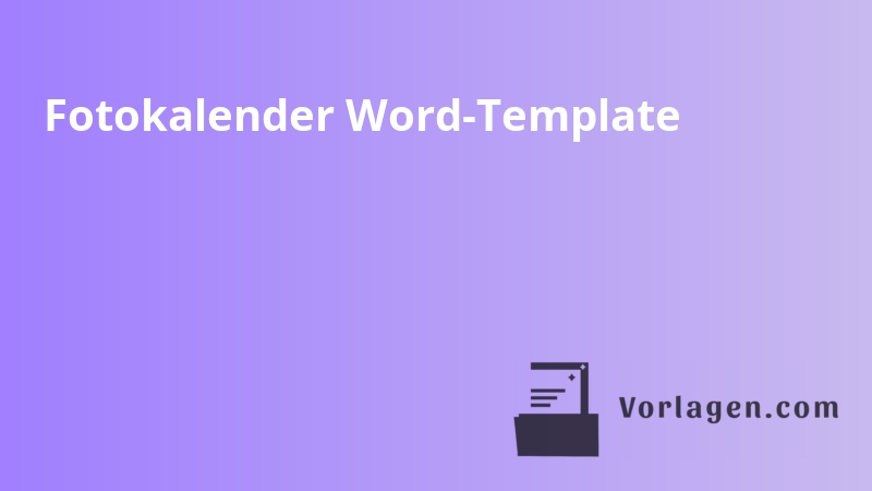 Fotokalender Word-Template