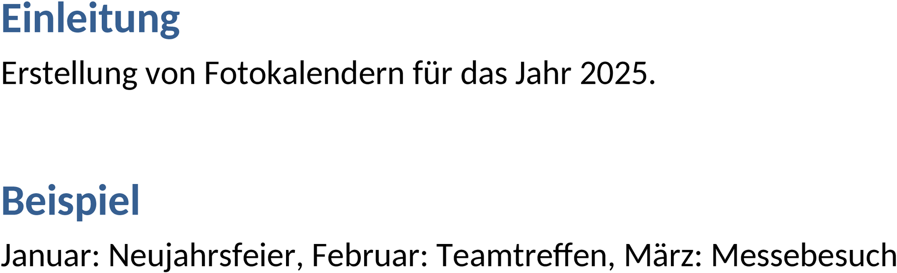 Fotokalender Word-Template