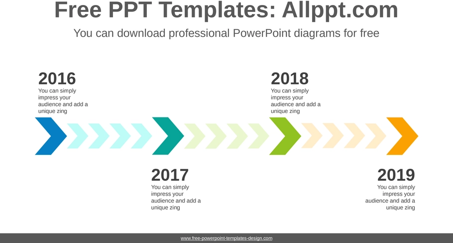 four-step-chevron-powerpoint-vorlage-fuer-jahresuebersichten-und-projektfortschritte