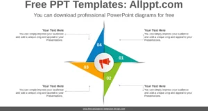 four-wing-pinwheel-powerpoint-vorlage