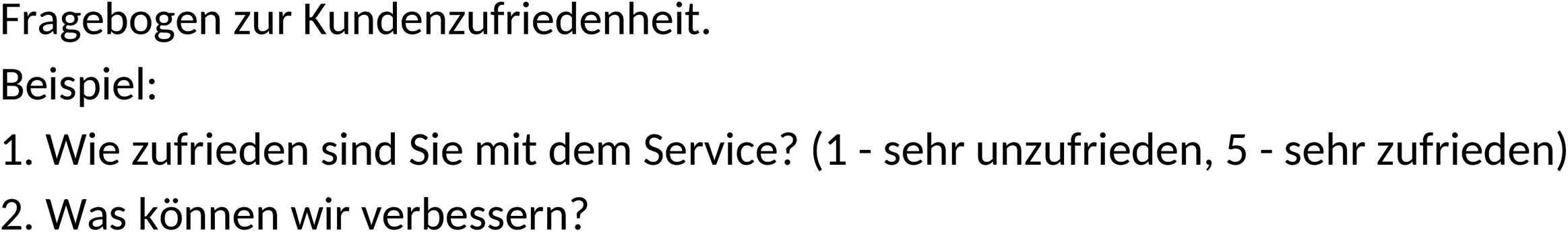 Word Vorlage Fragebogen Kundenzufriedenheit