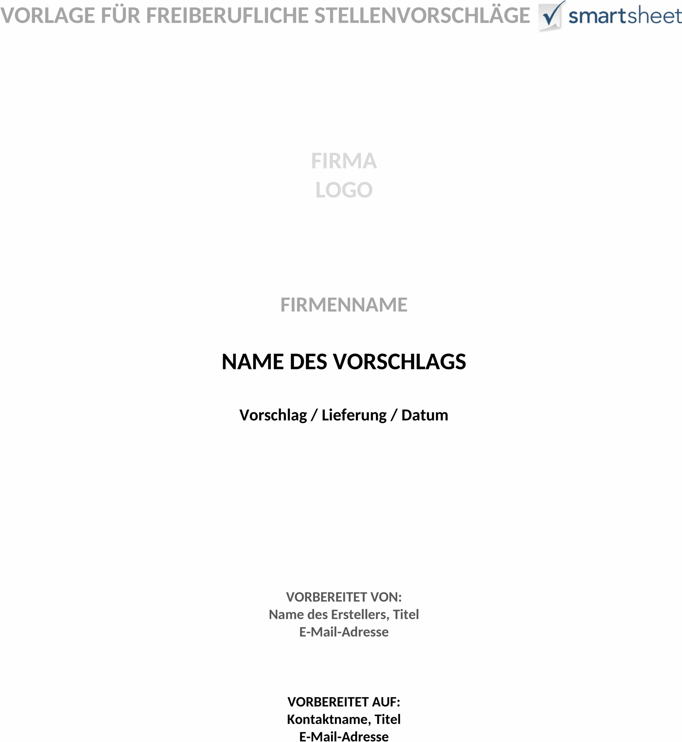 Freelance-Job-Vorschlag-Template für Word