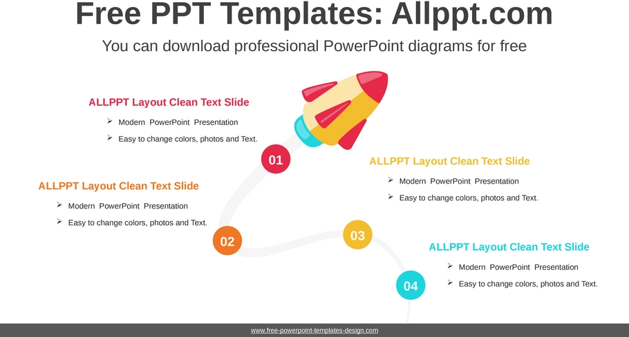 freie-fliegende-rakete-powerpoint-diagramm-vorlage
