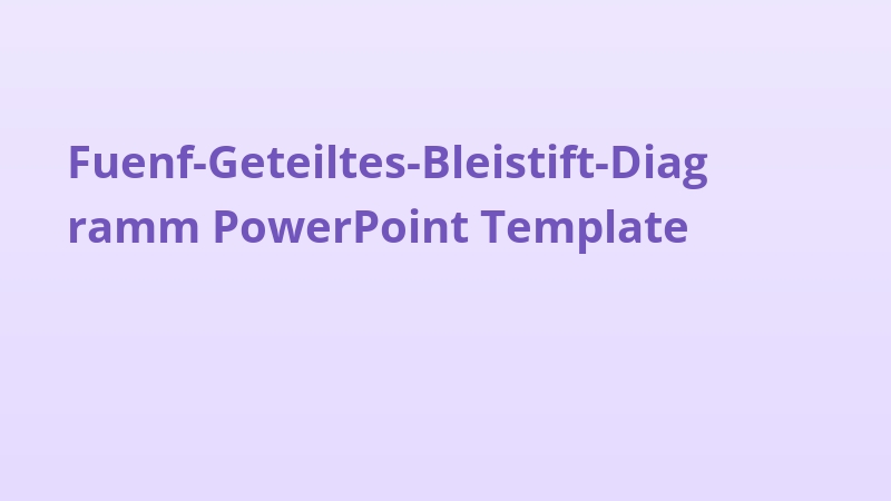 Fuenf-Geteiltes-Bleistift-Diagramm PowerPoint Template