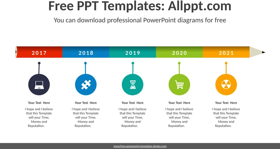 fuenf-geteiltes-bleistift-diagramm-powerpoint.png