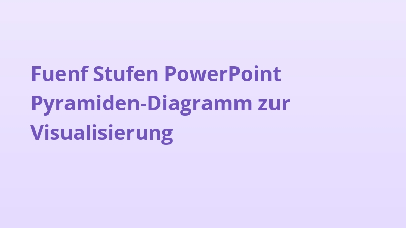 Fuenf Stufen PowerPoint Pyramiden-Diagramm zur Visualisierung