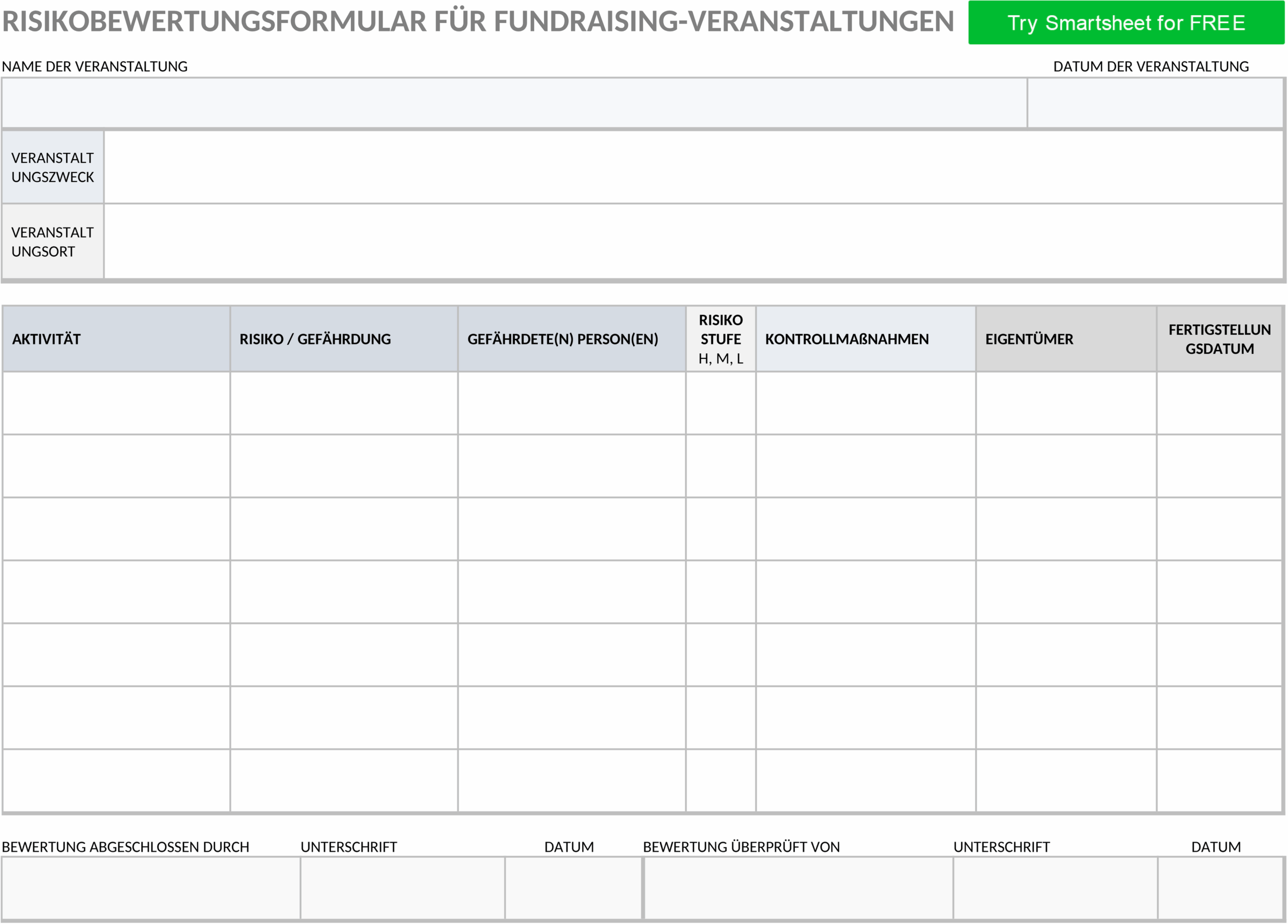 Word-Dokument Fundraising-Event Risikoanalyse
