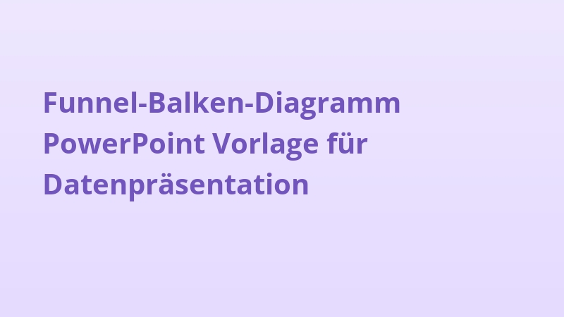 Funnel-Balken-Diagramm PowerPoint Vorlage für Datenpräsentation