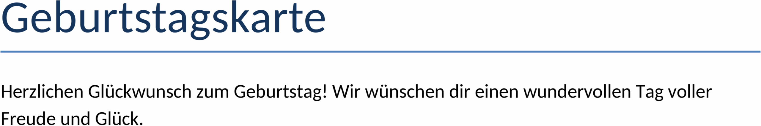 Geburtstagskarte im Word-Format
