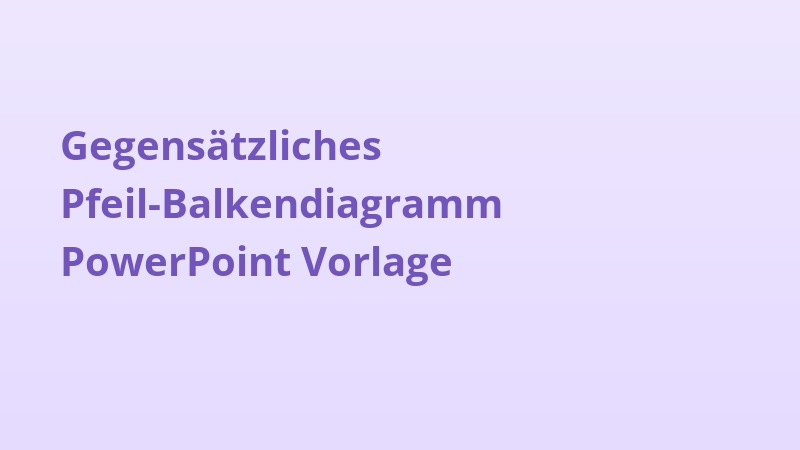 Gegensätzliches Pfeil-Balkendiagramm PowerPoint Vorlage