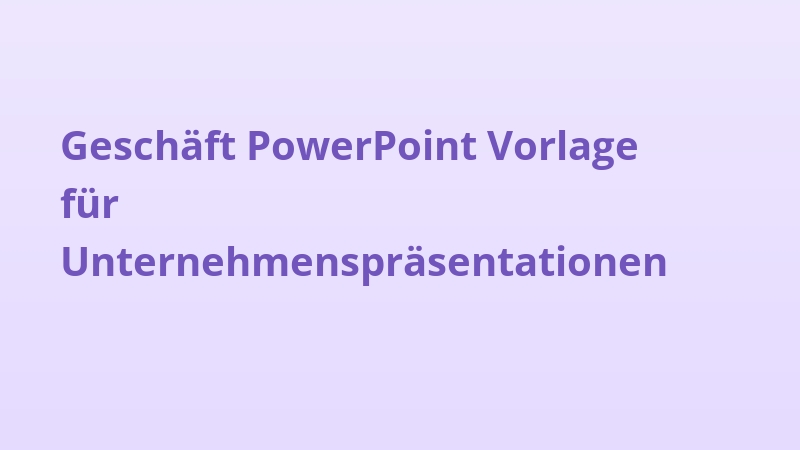 Geschäft PowerPoint Vorlage für Unternehmenspräsentationen