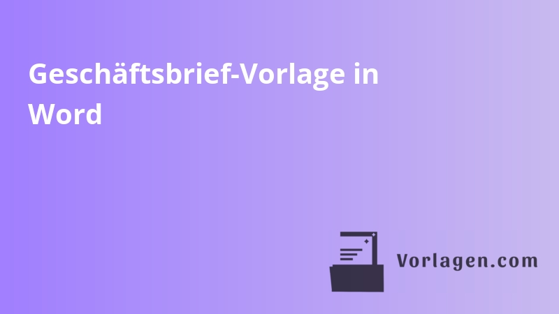 Geschäftsbrief-Vorlage in Word