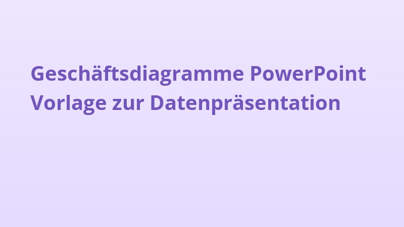 Geschäftsdiagramme PowerPoint Vorlage zur Datenpräsentation
