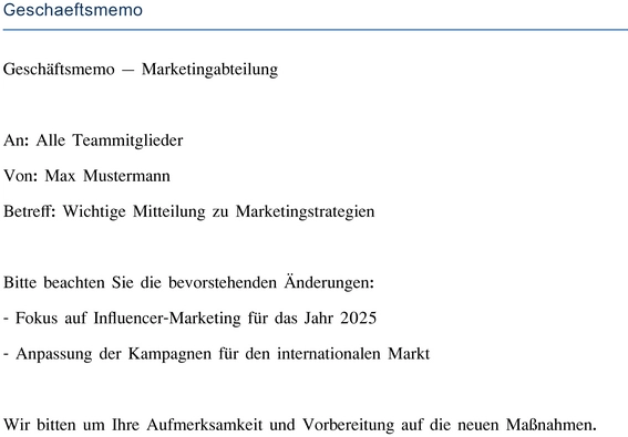 geschaeftsmemo-marketingabteilung-anpassung-influencer-marketing
