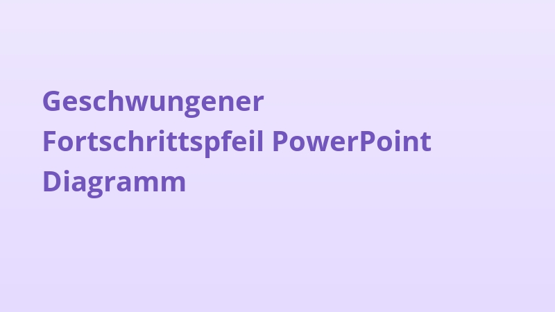 Geschwungener Fortschrittspfeil PowerPoint Diagramm