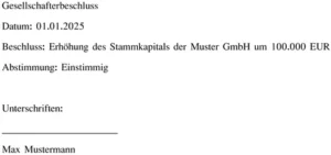gesellschafterbeschluss-als-dokument-fuer-kapitalerhoehungen