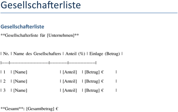 gesellschafterliste-fuer-unternehmen-zur-erfassung-von-anteilen-und-einlagen