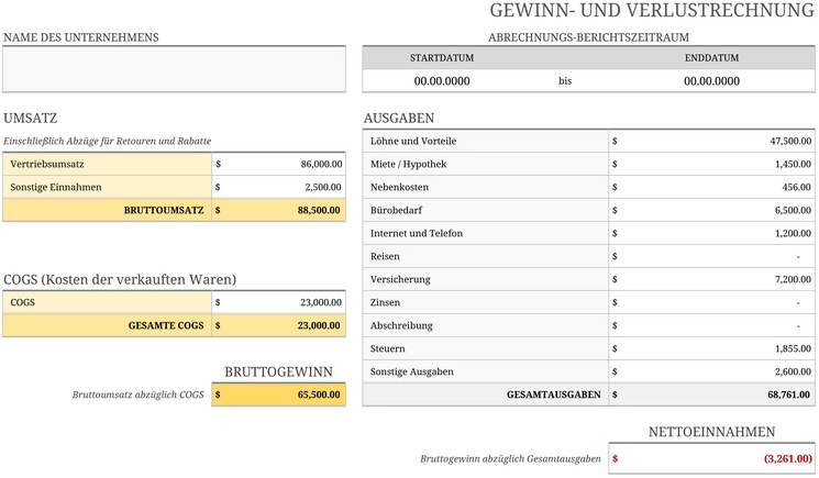 gewinn-und-verlustrechnung-vorlage-excel