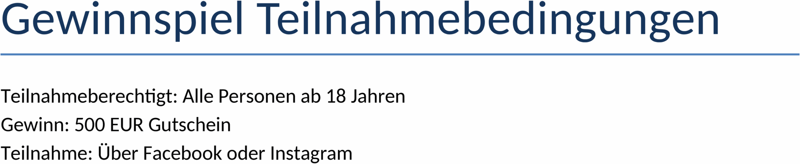 Gewinnspiel Teilnahmebedingungen Word Vorlage