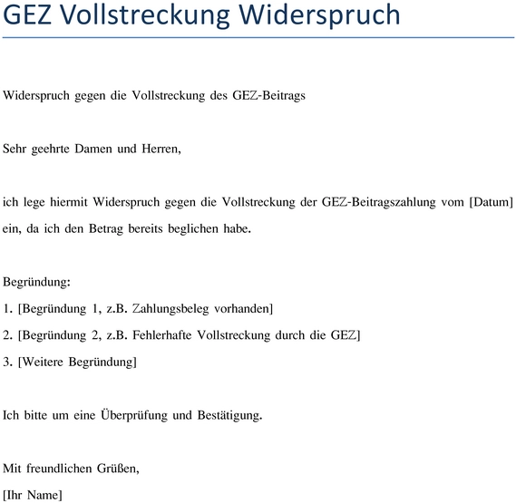 gez-vollstreckung-widerspruch-vorlage